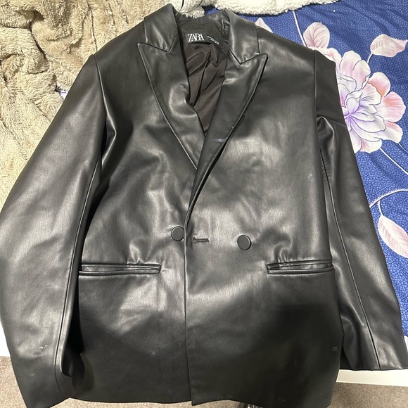 Zara Leather blazer - Picture 6 of 8
